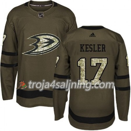 Anaheim Ducks tröja Ryan Kesler 17 Adidas 2017-2018 Camo Grön Authentic - NHL Tröjor Herr